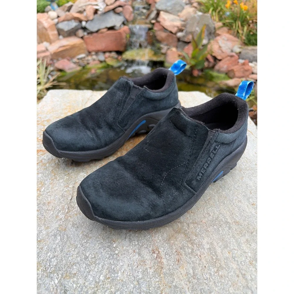 Merrell Jungle Moc Ice+ Black Suede Vibram Arctic Grip Winter Shoes J37844 8.5W